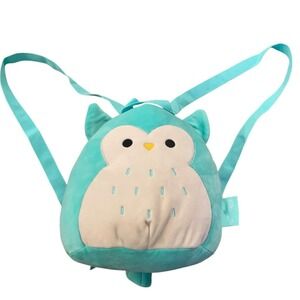 Squishmallows Winston Owl Backpack Kids Teal Plush Kidcore Animal Plushie OS EUC